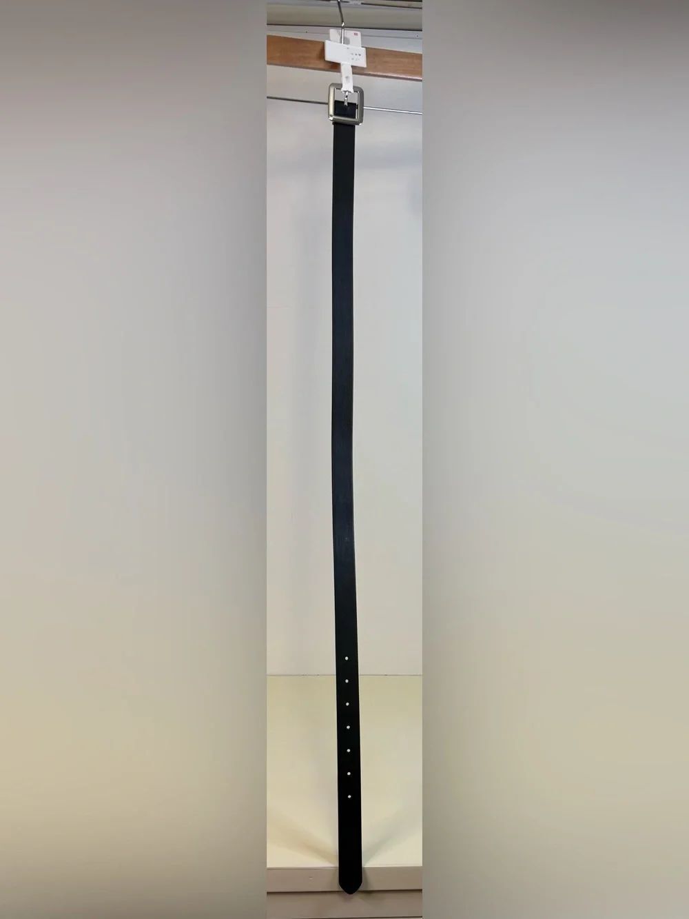 NWTโClassic Black vegan Leather Belt with Silver Buckle Sz XS